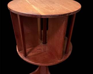 Vintage Revolving Bookcase Table