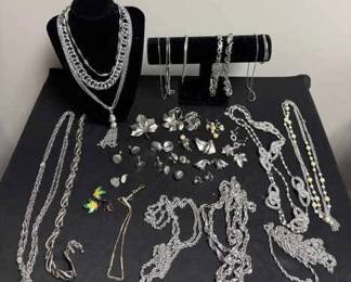 More Costume Jewelry in Silver Style
