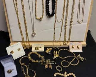 Costume Jewelry Gold Black