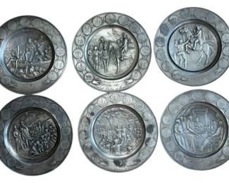 Bicentennial Commemorative Pewter Plates