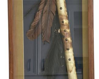 Framed Native American War Axe