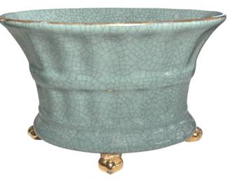 Footed Ceramic Decorative Container