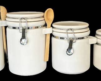 White Vacuum Seal Canisters