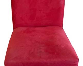 Red Velvet Upholstered Chair