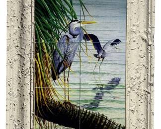 Heron Tile Wall Art
