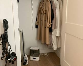 Trench coat, bathrobes, Shark vacuum, humidifier