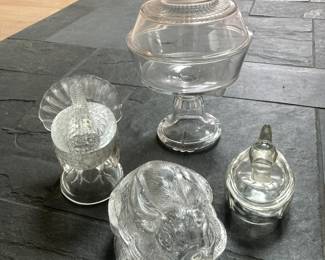1800's glass nut/candy dishes