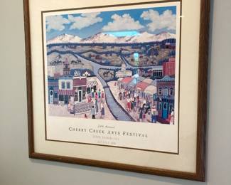 Cherry Creek Arts Festival poster framed