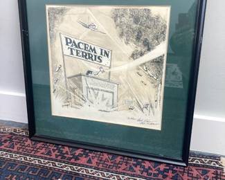 Political Cartoon print framed