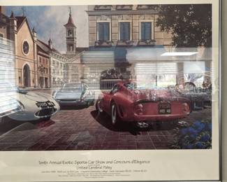 Tenth Annual Sports Car Show and Concours d'Elegance Poster framed