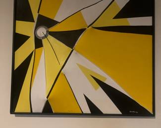 3 dimensional acrylic on canvas, signed by Byron Mallory
