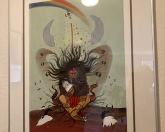 "The Flower of Life" framed print by Rance Hood, signed and numbered