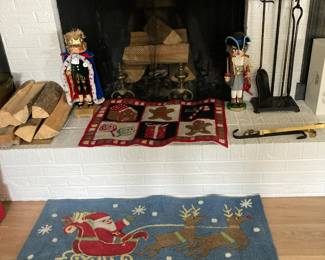 Christmas rugs and Steinbach Nutcrackers