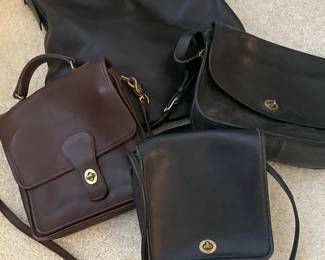 Leather Coach bags