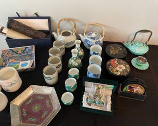 Asian sake and tea sets