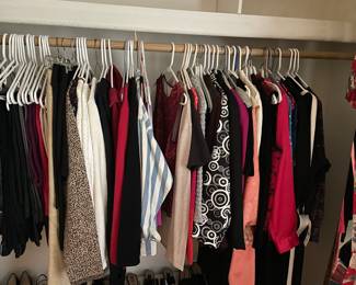 Women's clothing: active wear, sweaters, tops, dresses - size M (8 - 10) and L (10 - 12)