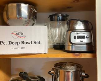 NEW fondue set, blender and stainless steel bowl sets