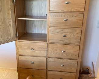 Inside view of the tall chest of drawers