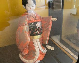 Vintage Japanese doll in case