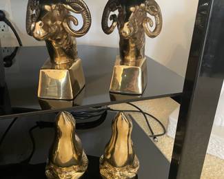 Brass bookends/decor