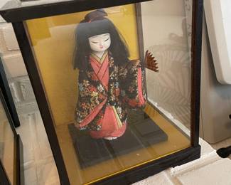 Vintage Japanese doll in case