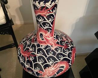 Asian tall vase