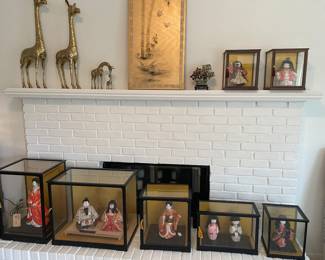 Japanese Vintage dolls in cases - excellent condition
