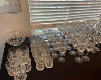 Crystal glasses - like new condition: lowball, water, champagne, white and red wine