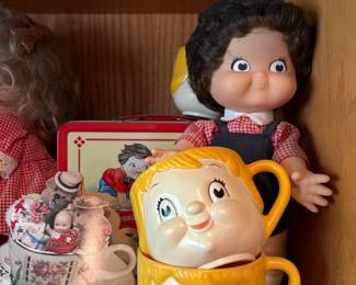 1988 Campbell's Soup Dolls, Pair of 1970s Campbell's Soup Girl Mugs