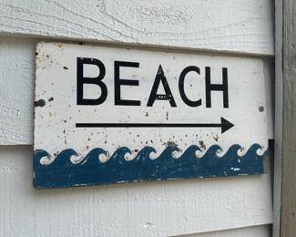 Metal Beach Sign
