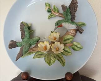 1983 Jonathan Byron Hummingbirds Royal Carlton Collector Plate