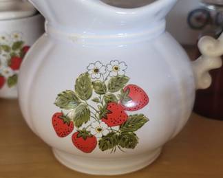 McCoy Pottery Strawberry Design Small Pitcher