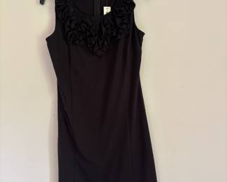 Appraisal Black Ruffled Collar Sleeveless Mini Dress – Size Large