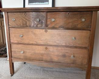 Bow Front Four Drawer Dresser
