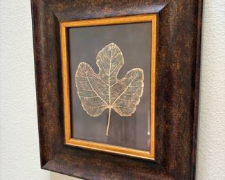 Pair of Framed Skeleton Leaf Prints