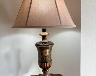Floral Painted Urn Table Lamp