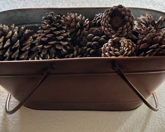 Copper Tone Galvanized Metal Fire Wood Holder