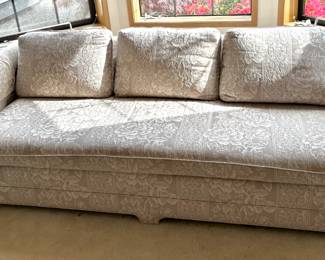 Cream Floral Embossed Sofa