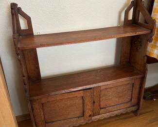 Oak Wall Shelf Cabinet