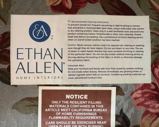 Ethan Allen Floral Upholstered Arm Chair