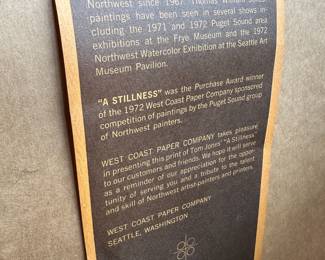 Framed & Matted Watercolor Print "A Stillness" by Thomas William Jones