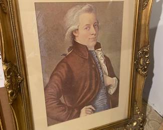 Framed & Matted Portrait Print of Wolfgang Amadeus Mozart