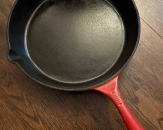 Denmark Red Enameled Cast Iron Skillet