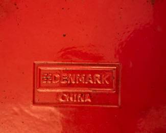 Denmark Red Enameled Cast Iron Skillet