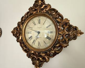 Newgate Ornate Gold Tone Wall Clock