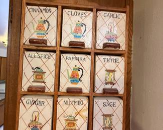 Circa 1950s Spice Rack