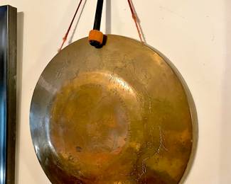 Brass Gong with Dragon Design