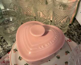 Le Creuset Pink Heart Lidded Ramekin