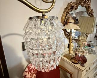 Faux Crystal Drop Shade Floor Lamp