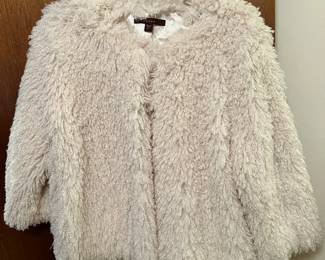 Fever White Faux Fur Coat – Size Large